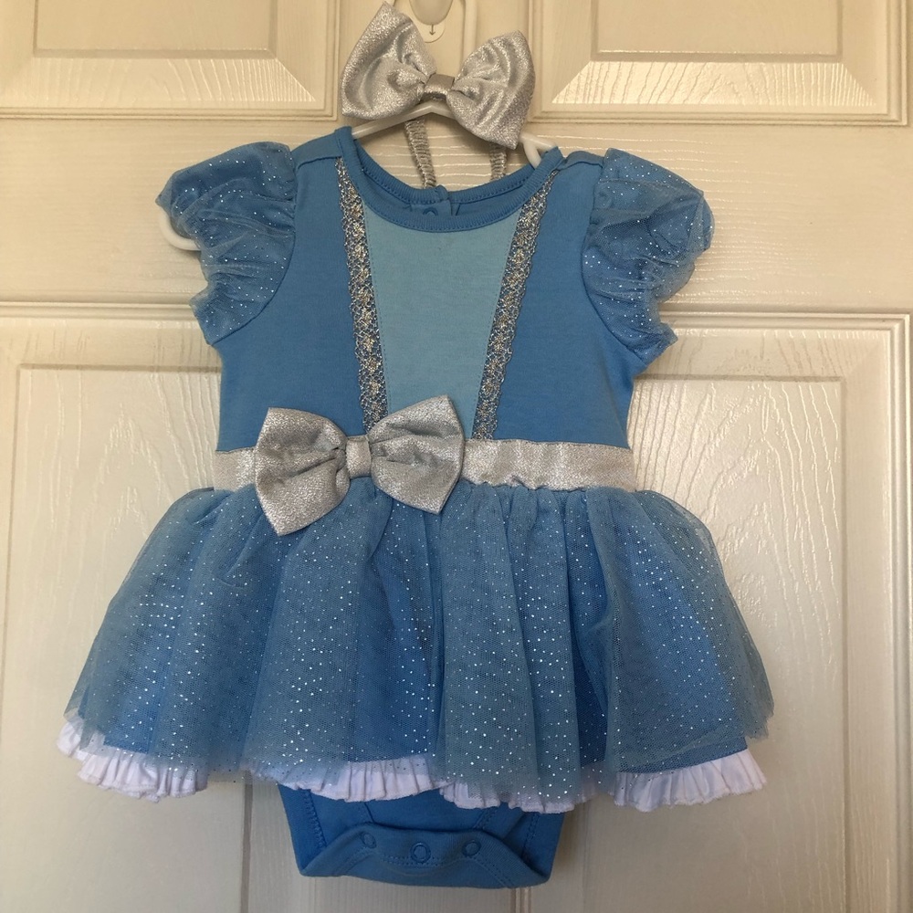 Disney Baby 6-9 Months Cinderella Princess Dress Costume Bodysuit NWOT